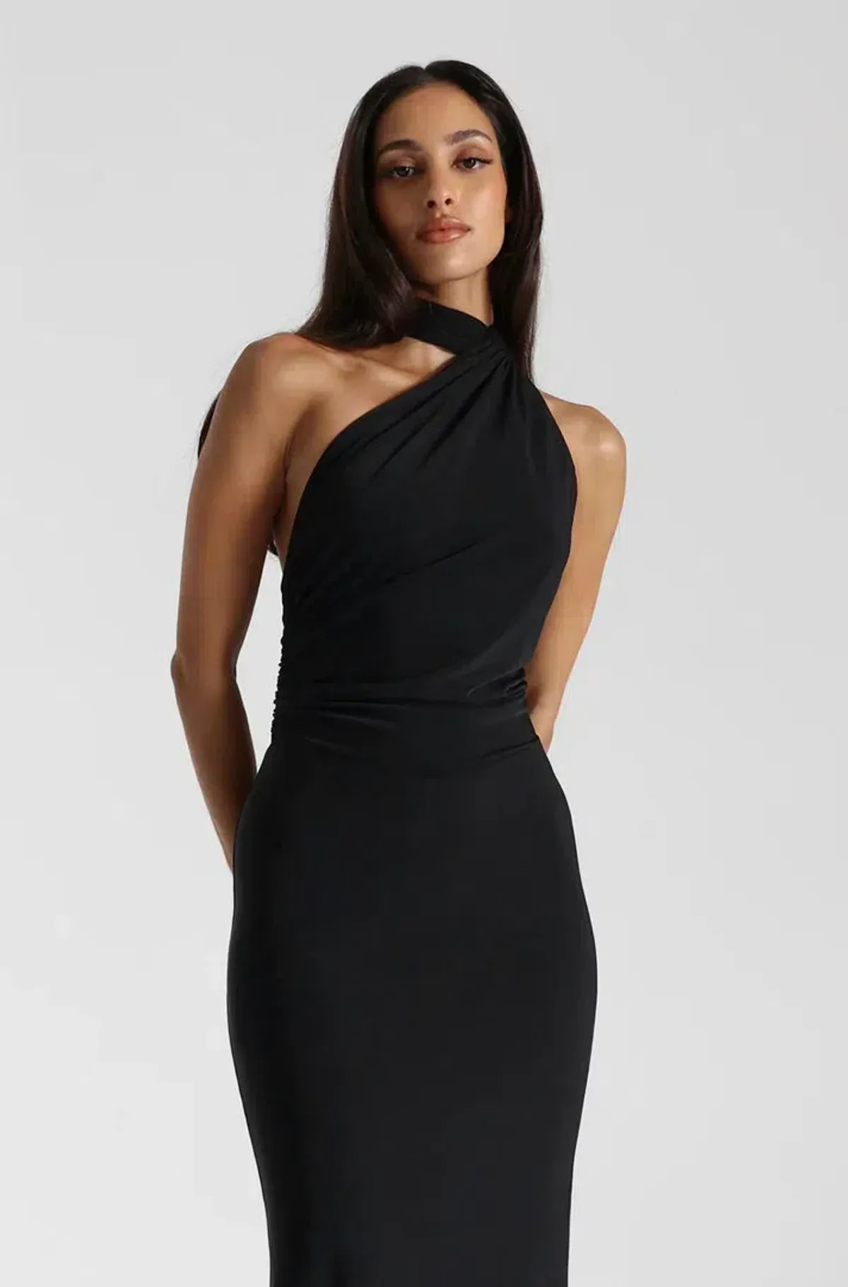 Natalie Rolt Black Fabienne Gown Size AU 6 - Image 2