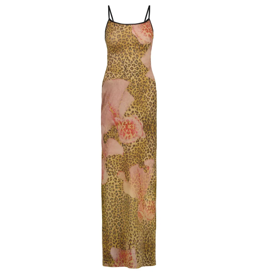With Harper Lu Slip Dress in Mesh Leopard Size S / AU 8 for rent on The Volte - main image
