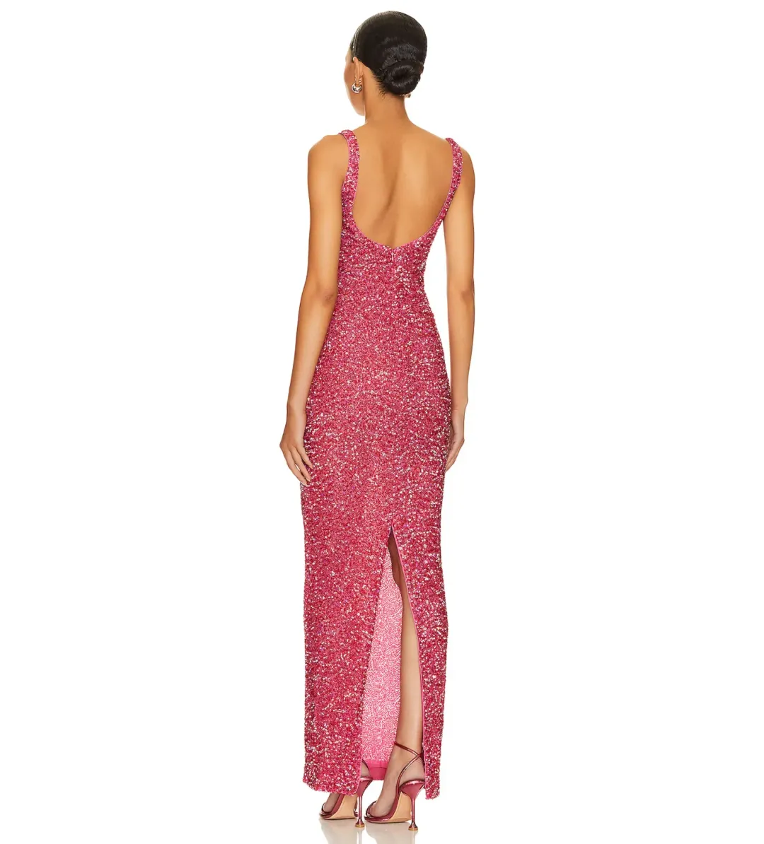 NBD Janhvi Maxi Dress Hot Pink Size S/AU 8 for rent on The Volte - main image