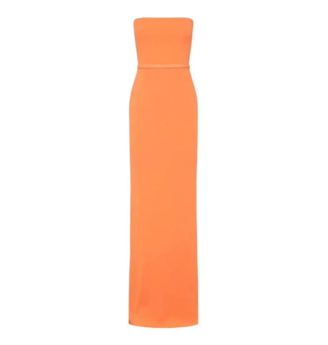 Alex Perry Cassidy Strapless Column Gown Orange Size 8 for rent on The Volte - main image