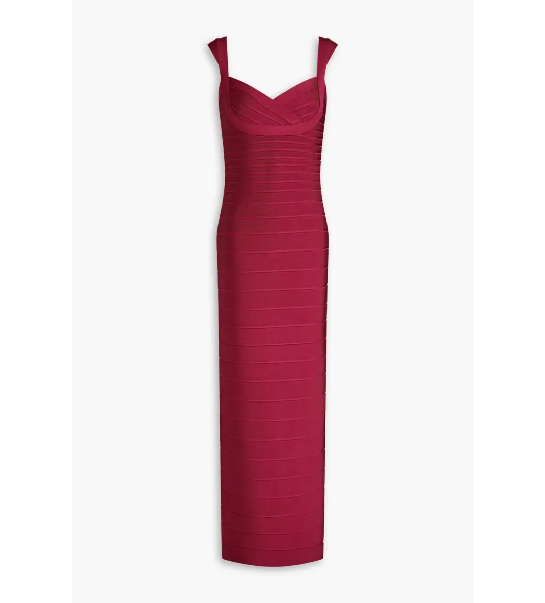 Herve Leger Sweetheart Banded Gown Burgundy Size M/AU 10 for rent on The Volte - main image