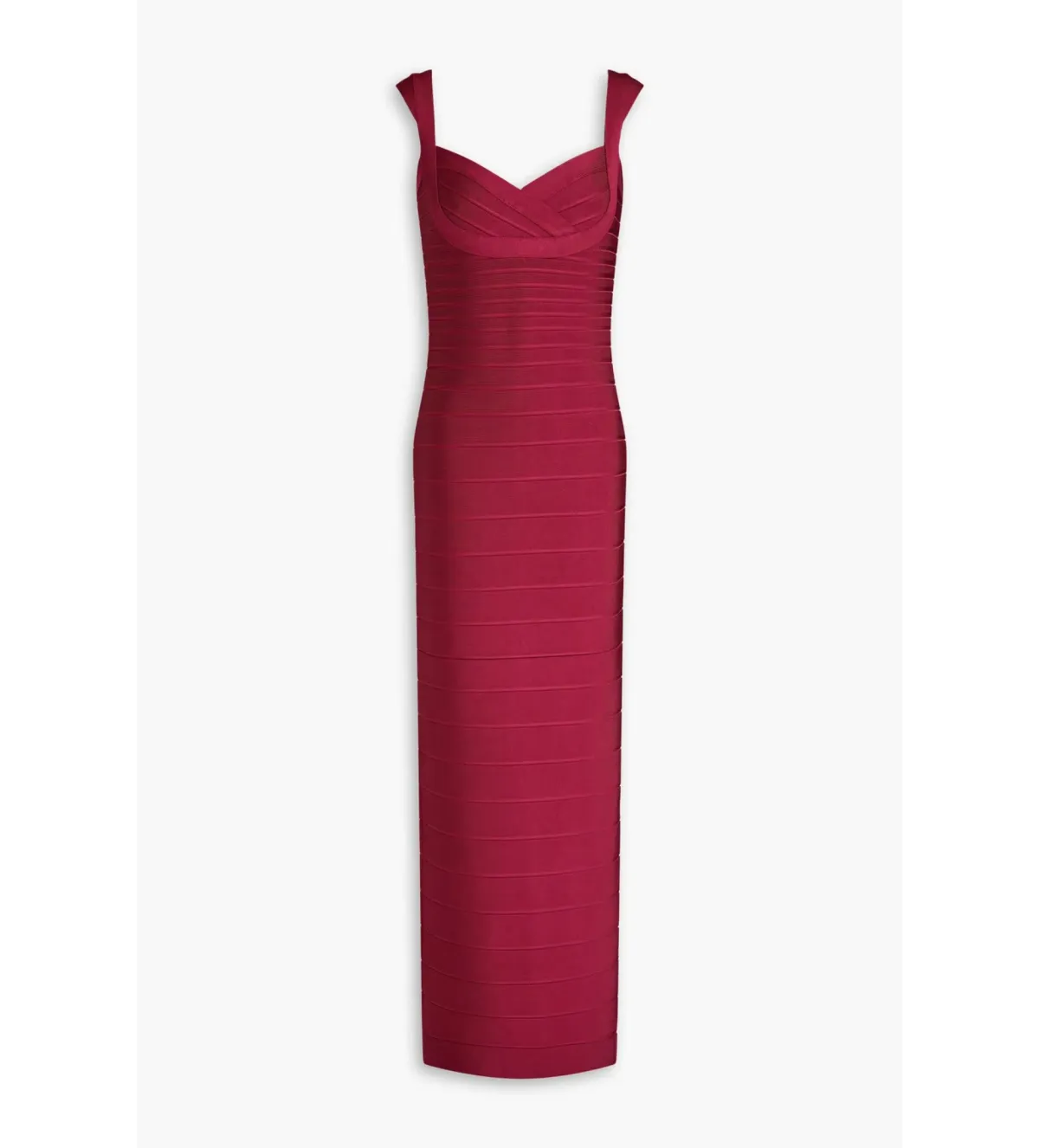 Herve Leger Sweetheart Banded Gown Burgundy Size M/AU 10 - Image 4