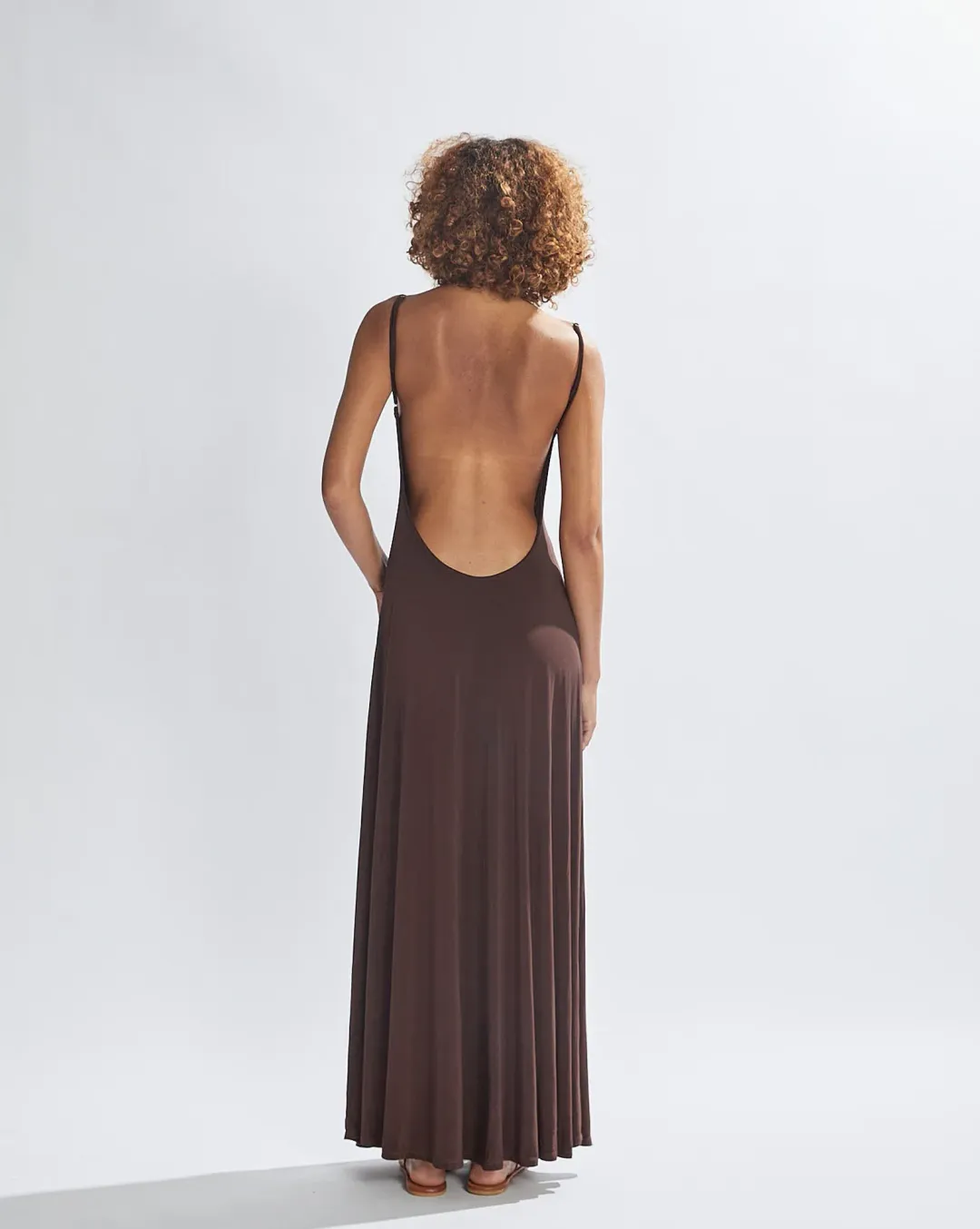 One Mile Sammy Maxi Dress Brown Size 6 for rent on The Volte - main image