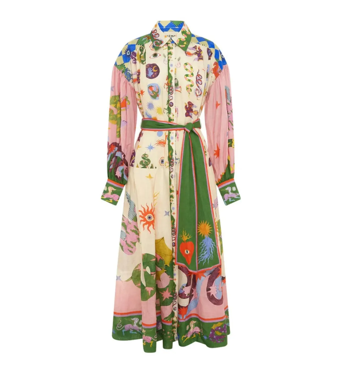 Alemais Seekers Shirtdress In Multi Size 10 for rent on The Volte - main image