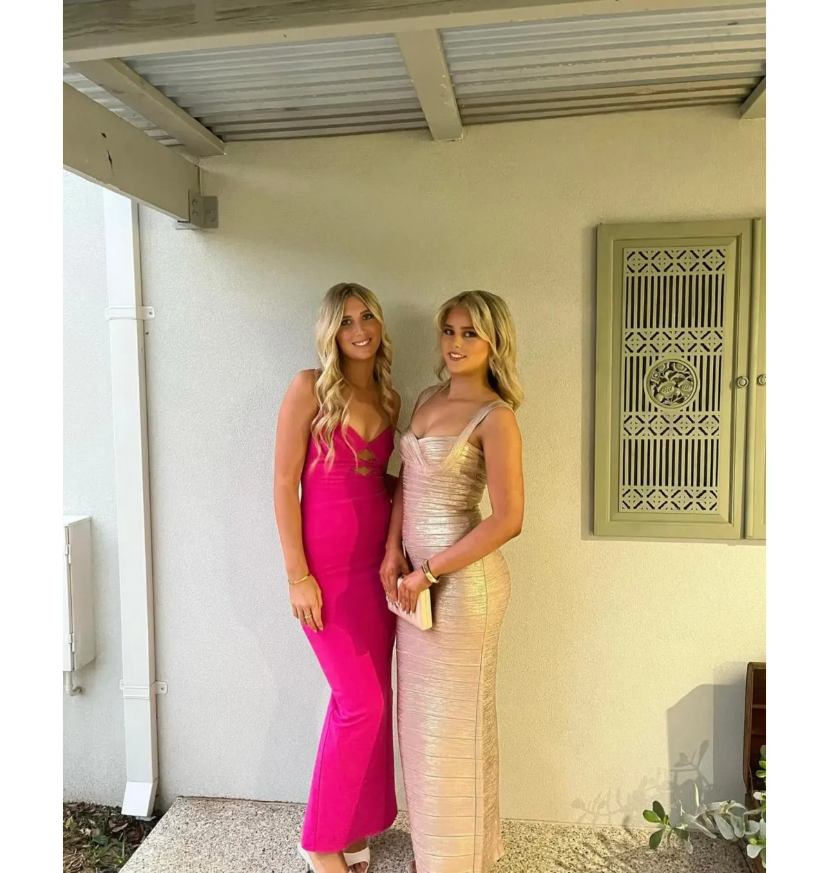 Herve Leger Sweetheart Gown Rose Gold Size S / AU 8 - Image 3