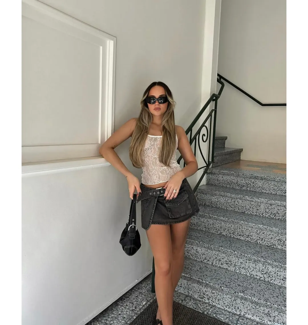 Gimaguas Diana Mini Skirt Black Size 36 / AU 8 for rent on The Volte - main image