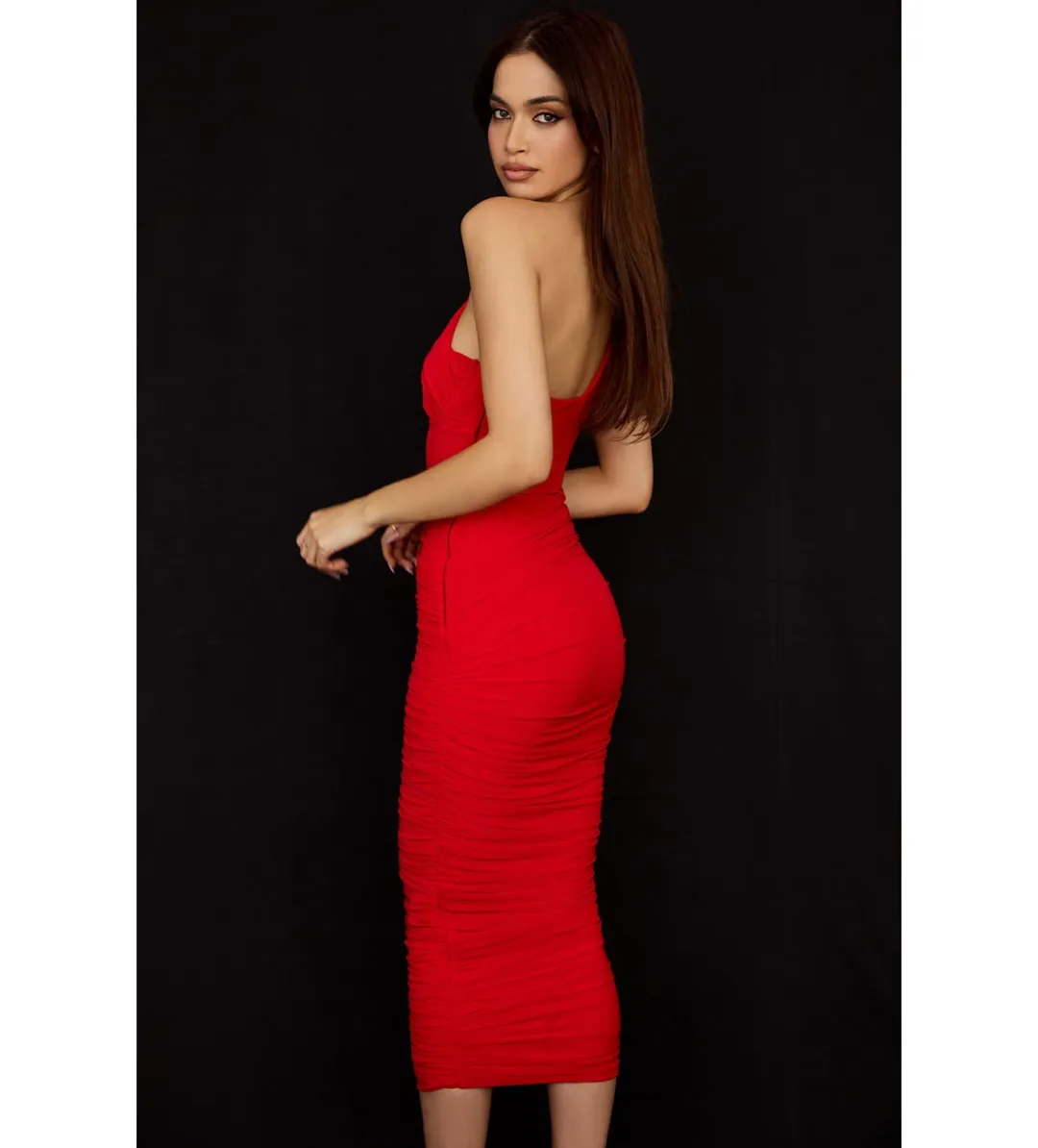 House of CB Valentina Dress Scarlett Size 6 for rent on The Volte - main image