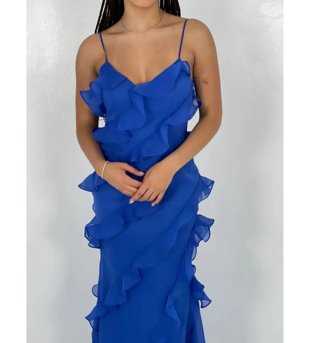 Love, Poppy Santorini Maxi Dress Royal Blue Size M/AU 10 for rent on The Volte - main image