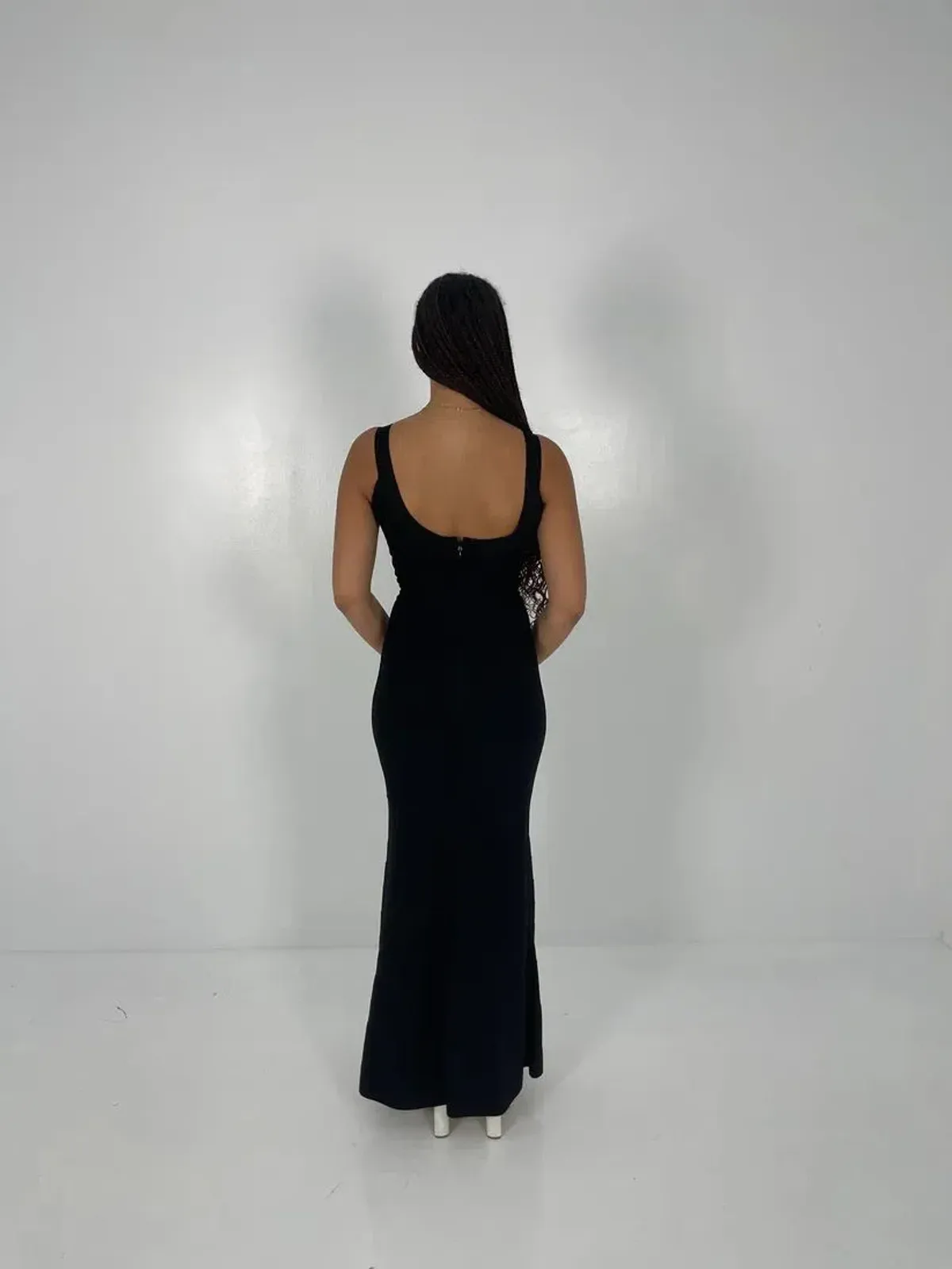 Hervé Léger Ellen Bandage Gown in Black Size XS/UK4 - Image 3