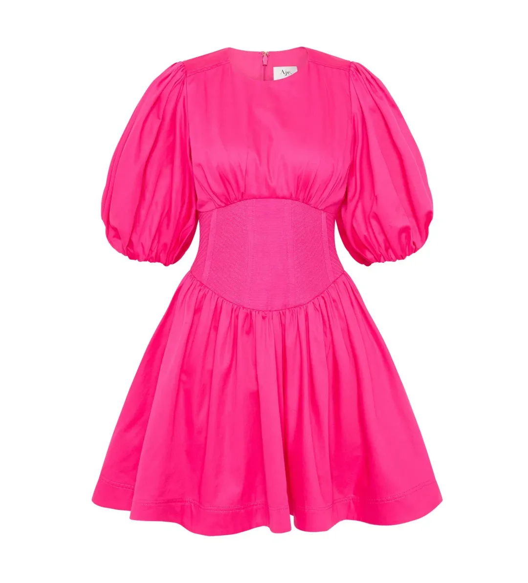 Aje Billie Corded Mini Dress Azalea Pink Size 14 for rent on The Volte - main image