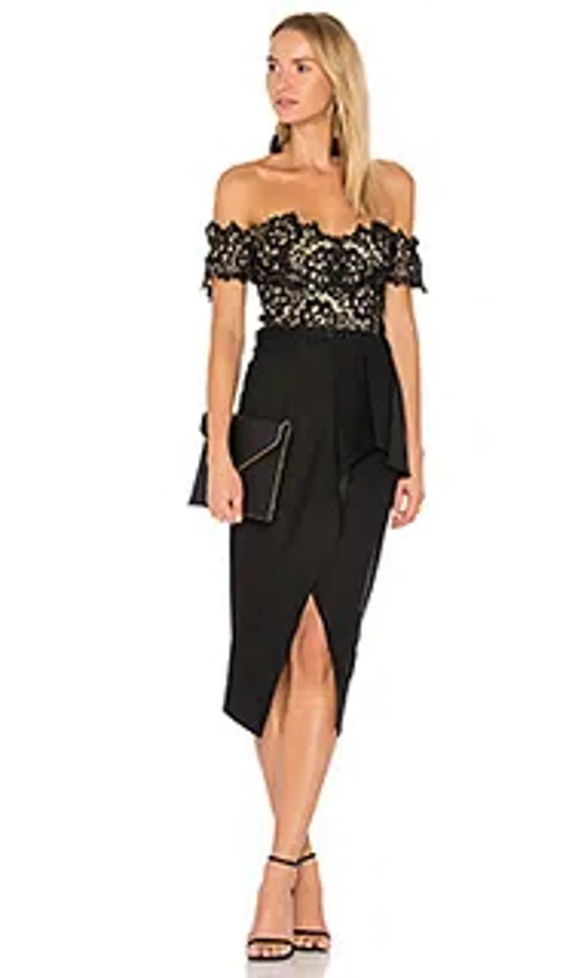 Elle Zeitoune Tango Dress Midi Black Size AU 6 - Image 3