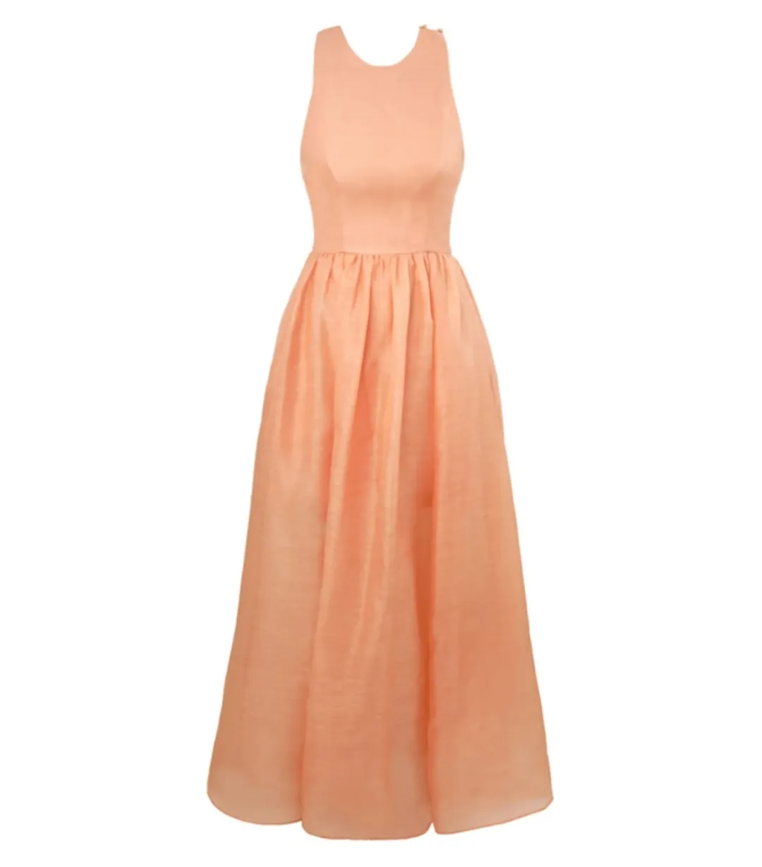 Zimmermann Illuminate Racer Maxi Dress in Guava Size 0 / AU 8 for rent on The Volte - main image