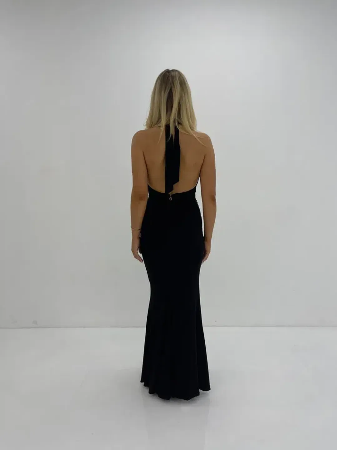 Nookie Illegal Halter Gown Maxi Black Size AU 6 for rent on The Volte - main image