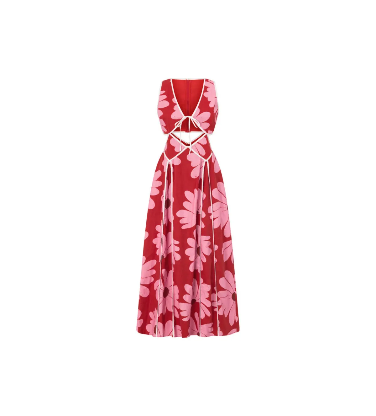 Sabo Calandra Dress Daisy Red Size 10 - Image 2