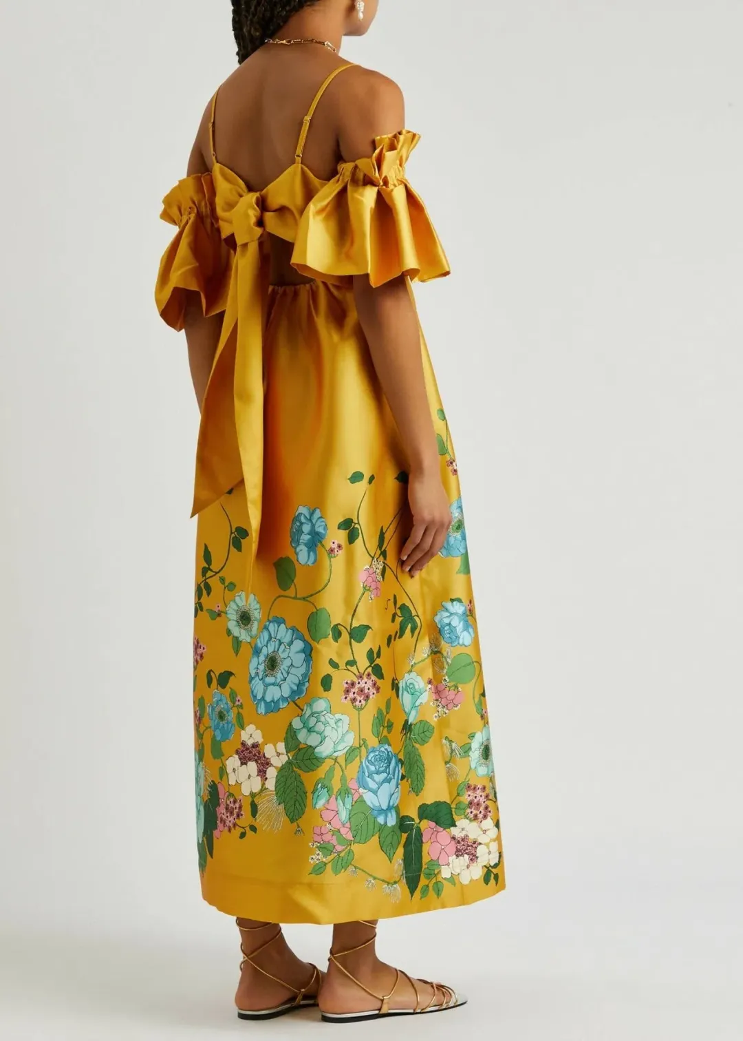 Alemais Dana Midi Dress in Marigold Size 8 for rent on The Volte - main image