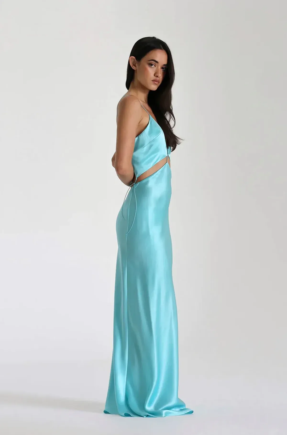 Natalie Rolt Turquoise Iris Gown Size 1 / AU 8 - Image 2