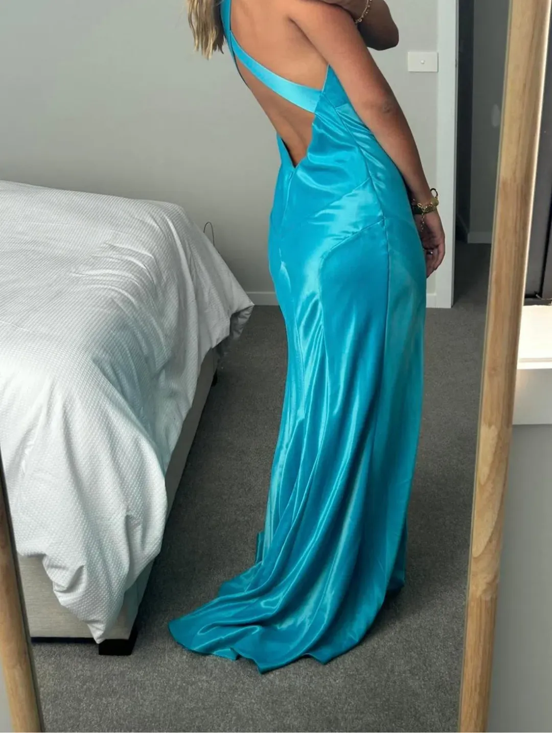 Ruth Tarvydas Aries Gown Aqua Size 12 for rent on The Volte - main image