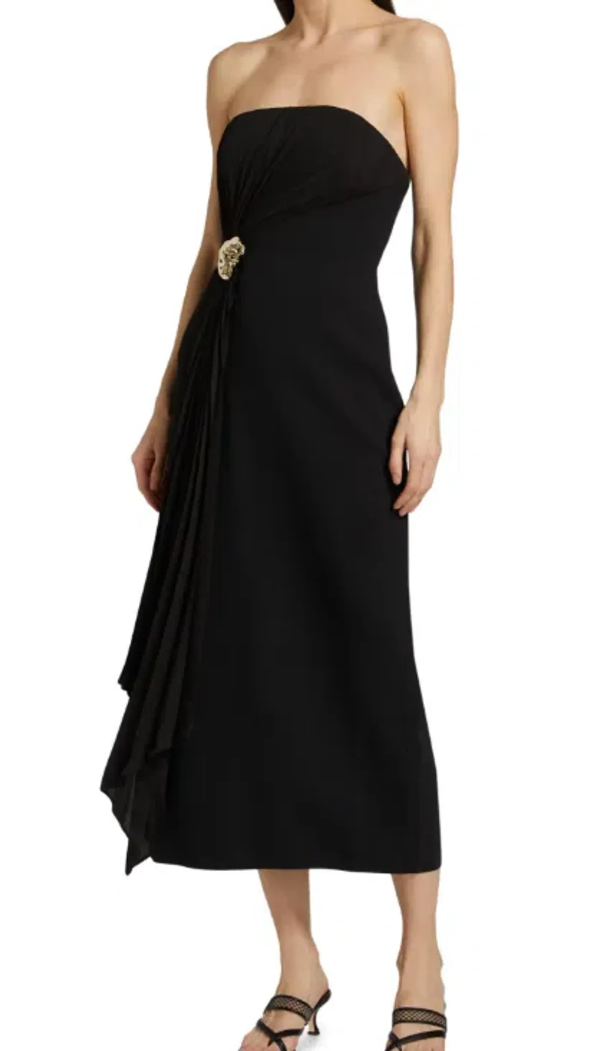 Acler Whitnell Bandeau Midi Black Dress Size AU 8 - Image 1
