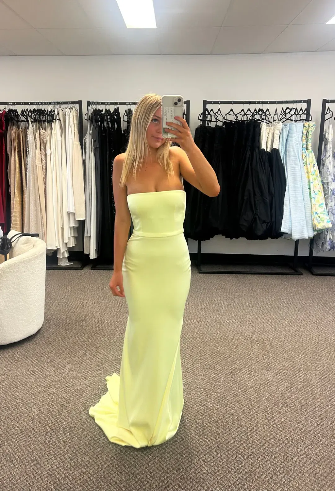 Alex Perry Cassidy Strapless Gown Lime Size 6 for rent on The Volte - main image