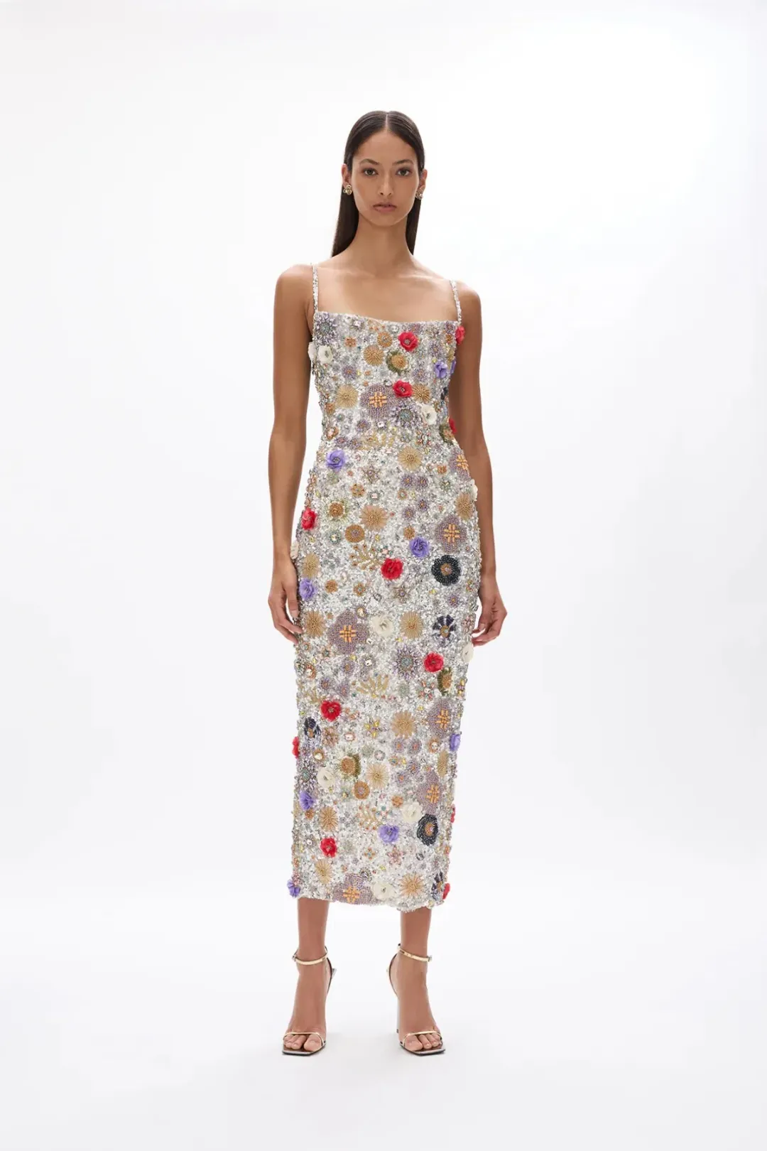 Rachel Gilbert Francesca Gown Silver Multi Size 0 / AU 6 for rent on The Volte - main image