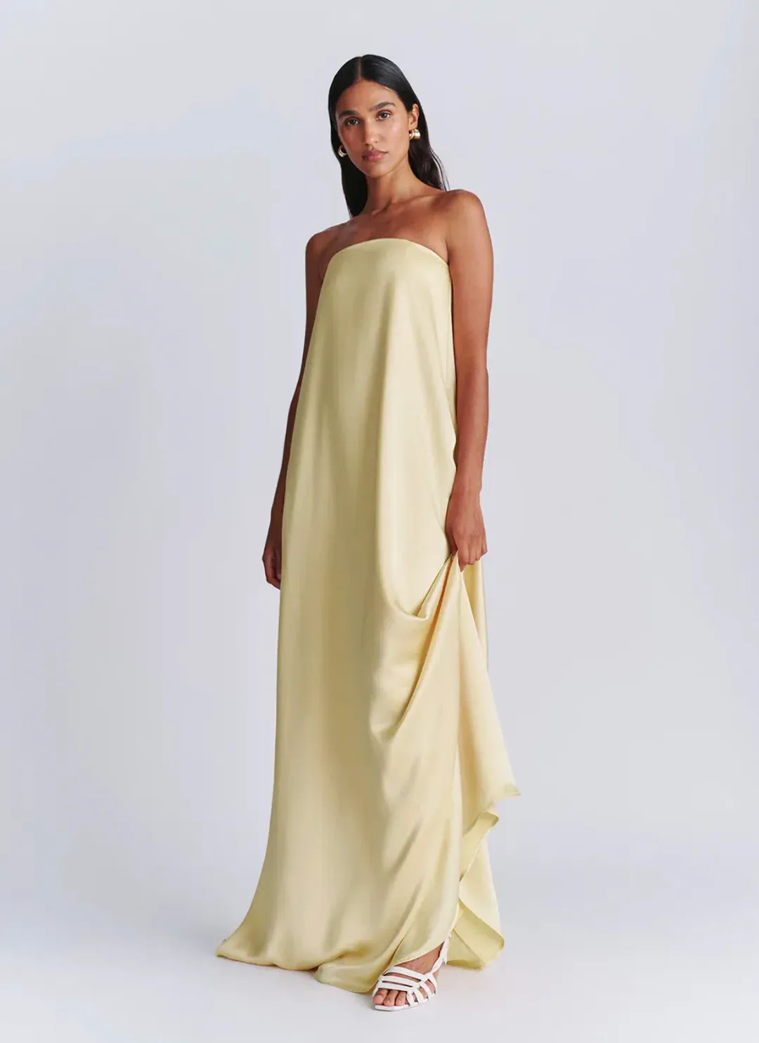 Anna Quan Delfina Dress Champagne Size 6 for rent on The Volte - main image