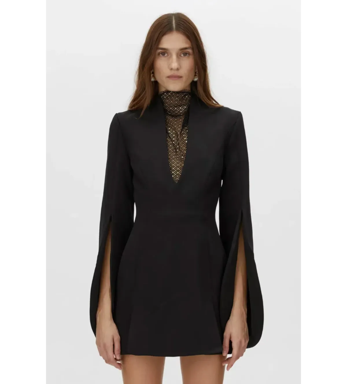Camilla and Marc Sillage Lace Mini Dress in Black Size 10 - Image 4
