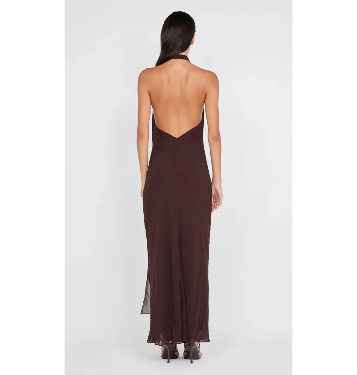Bec Bridge Soneva Wrap Dress Dark Chocolate Size AU 8 - Image 3
