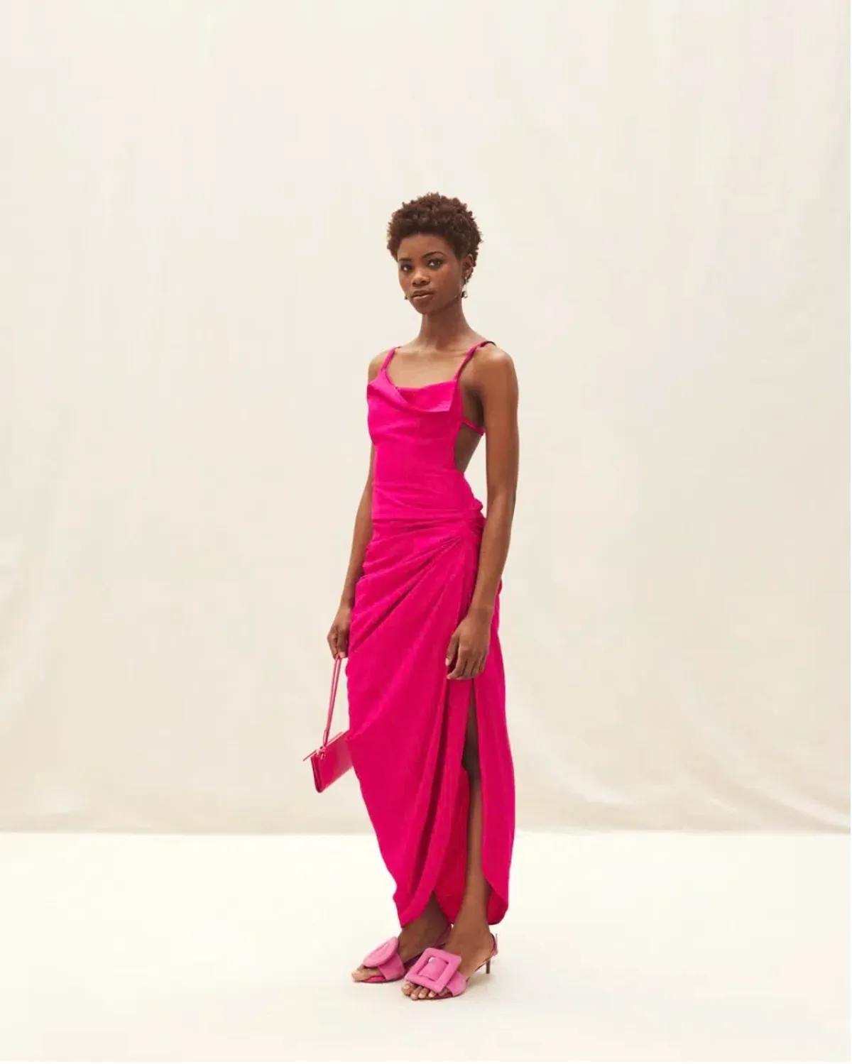 Jacquemus La Robe Saudade Longue Maxi Pink Size AU 4 - Image 2