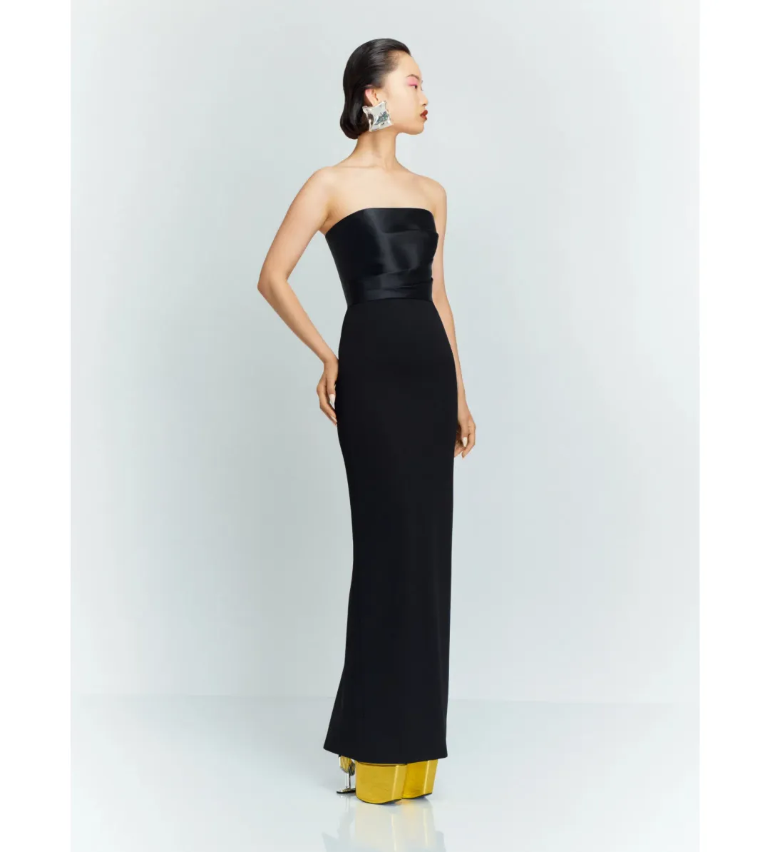 Solace London Afra Maxi Dress in Black Size 8 for rent on The Volte - main image