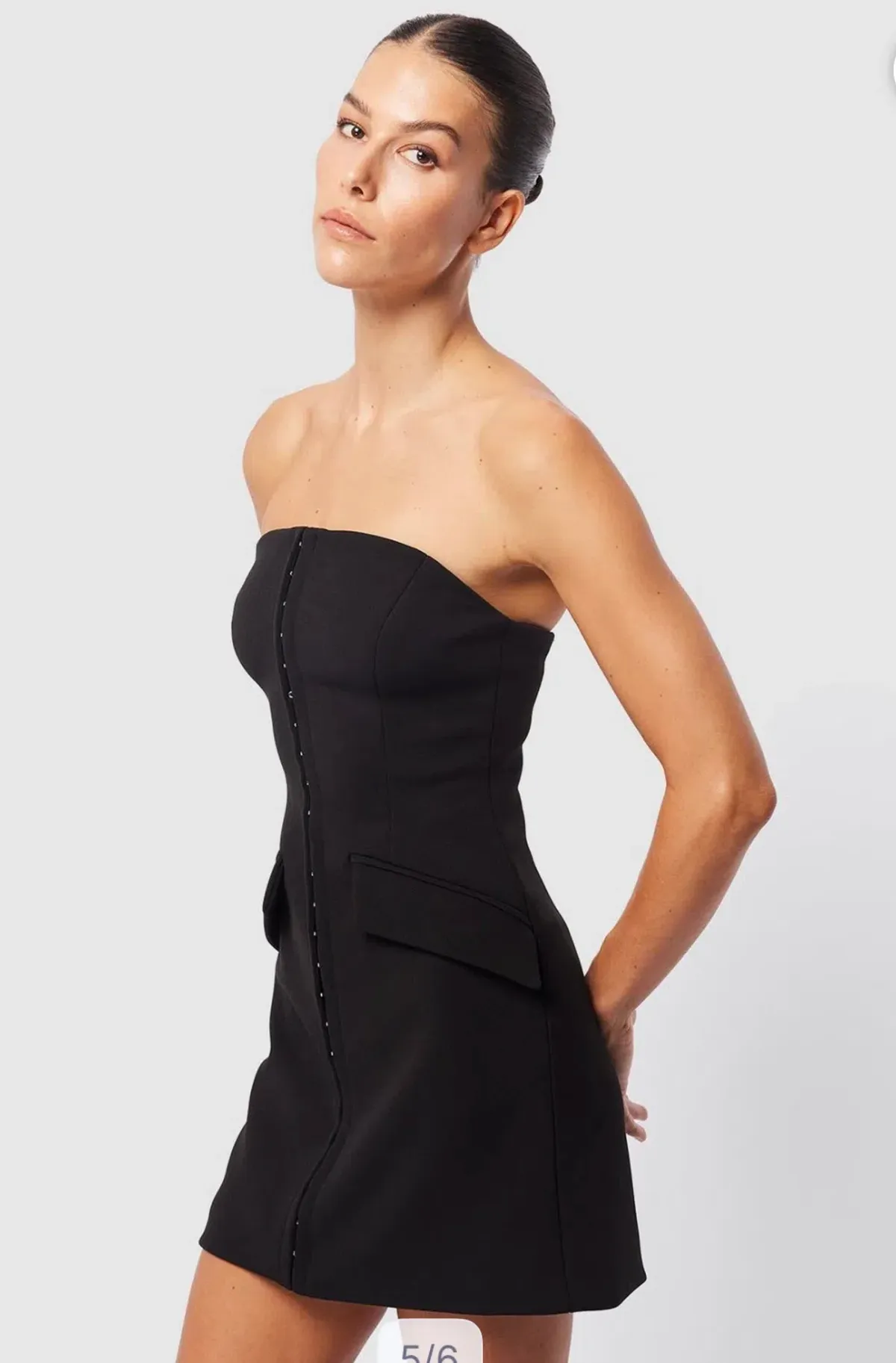 Mossman Linear Mini Dress Black Size 8 - Image 2