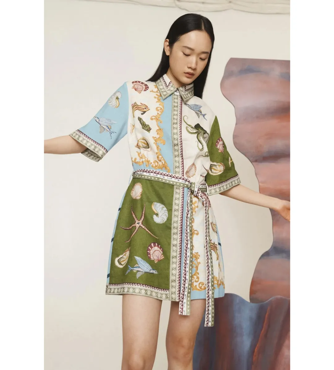 Alemais Bath House Mini Dress Size AU 8 for rent on The Volte - main image