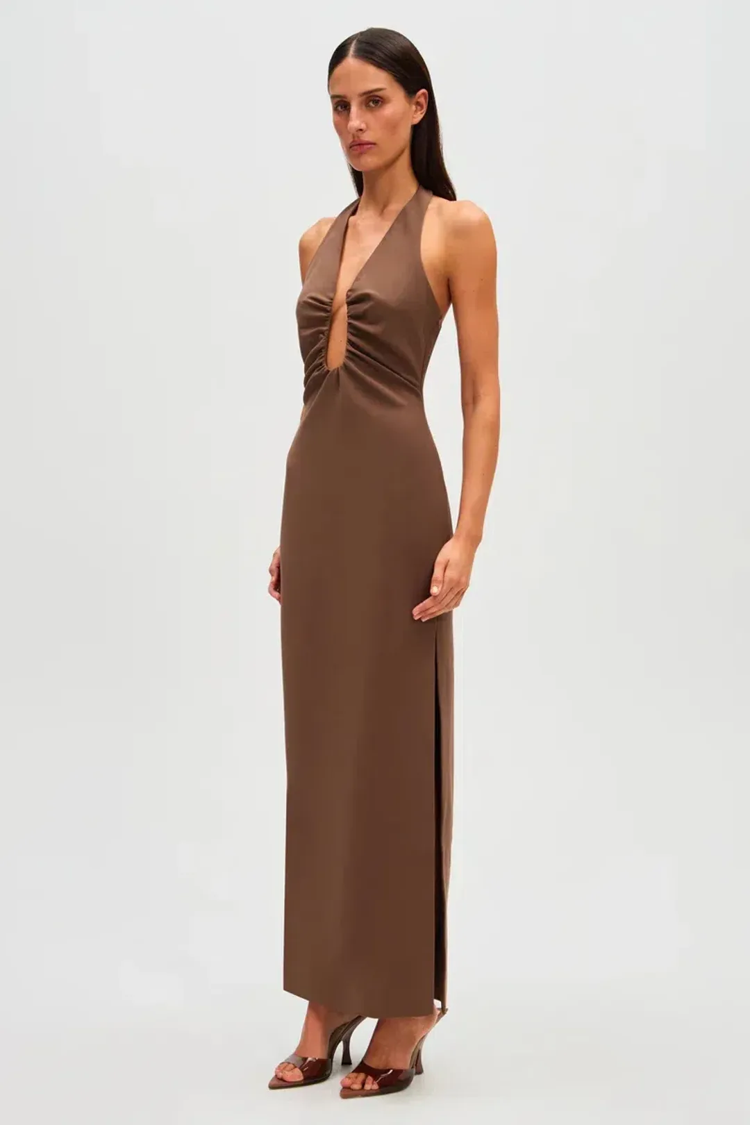 Misha Alusia Dress Mink Midi Size 8 for rent on The Volte - main image