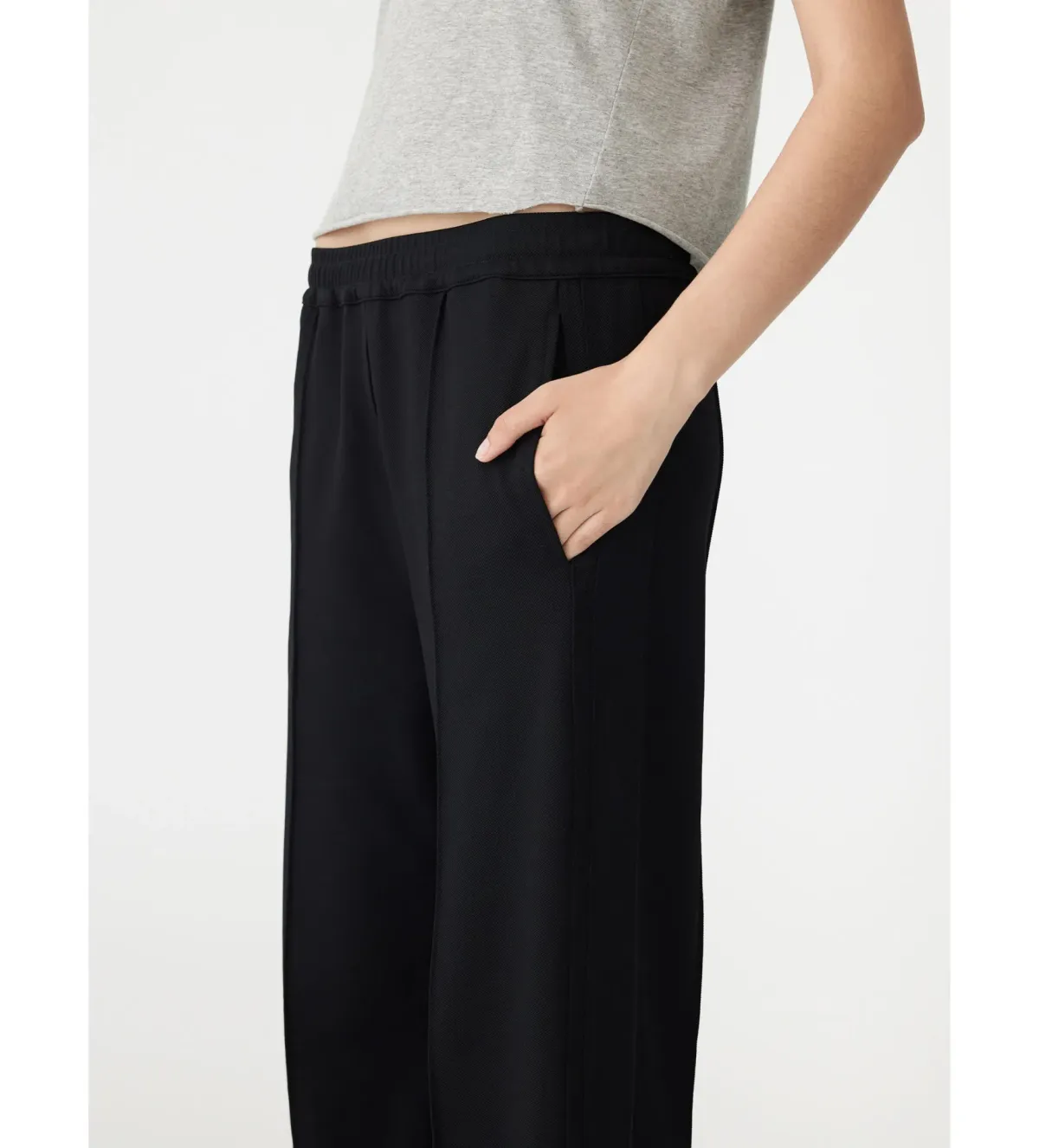 Bassike Twill Pinstitch Detail Pant Black Size 3/AU 12  - Image 3