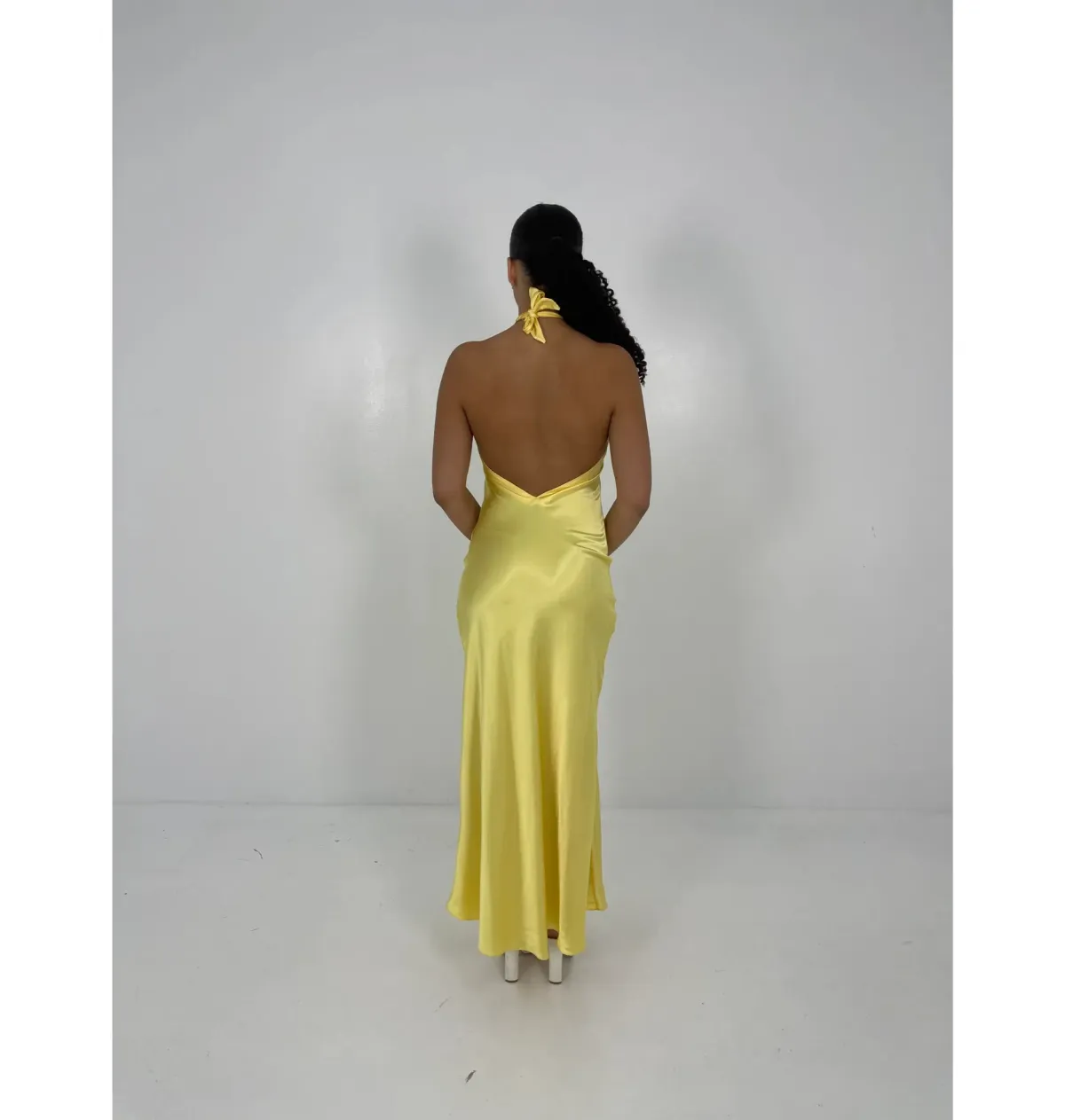 YLD Design Crossover Maxi Dress Yellow Size S / AU 8 - Image 2