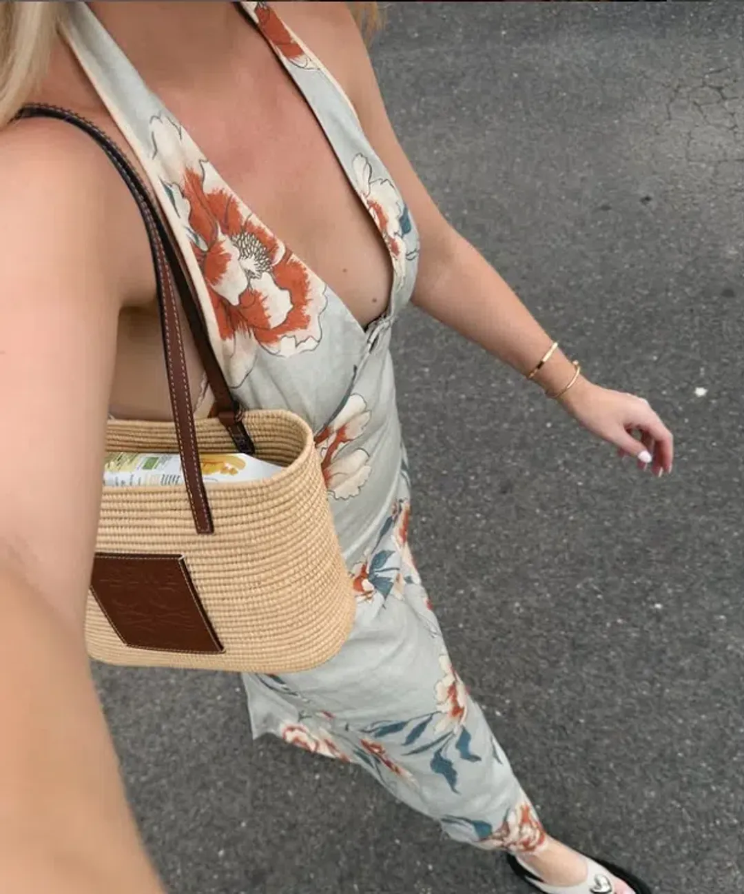 SIR The Label Roisin Halter Midi Dress Multi Print Size 12 for rent on The Volte - main image