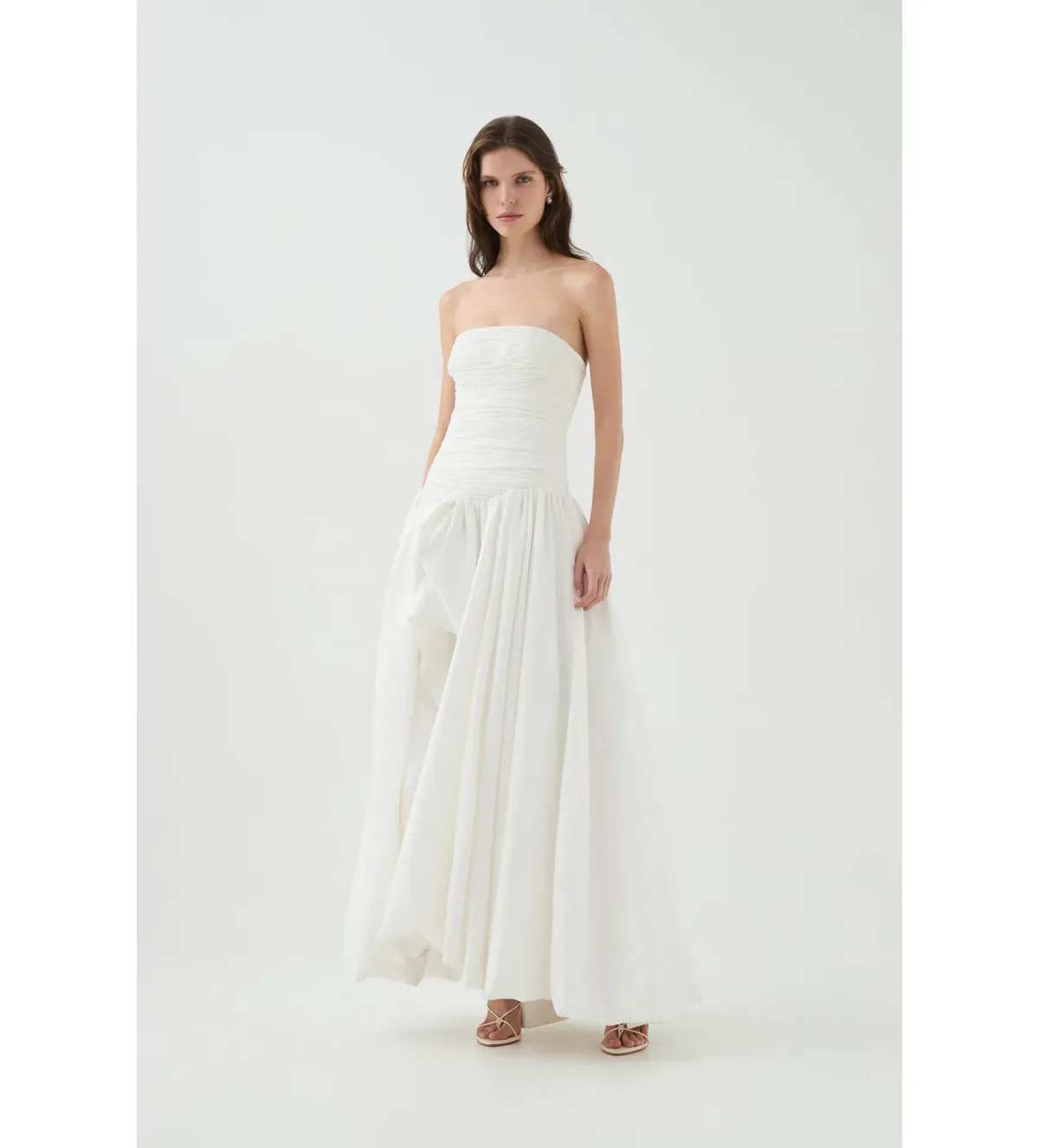 Aje Violette Bubble Hem Maxi Dress in Ivory Size 6 - Image 1
