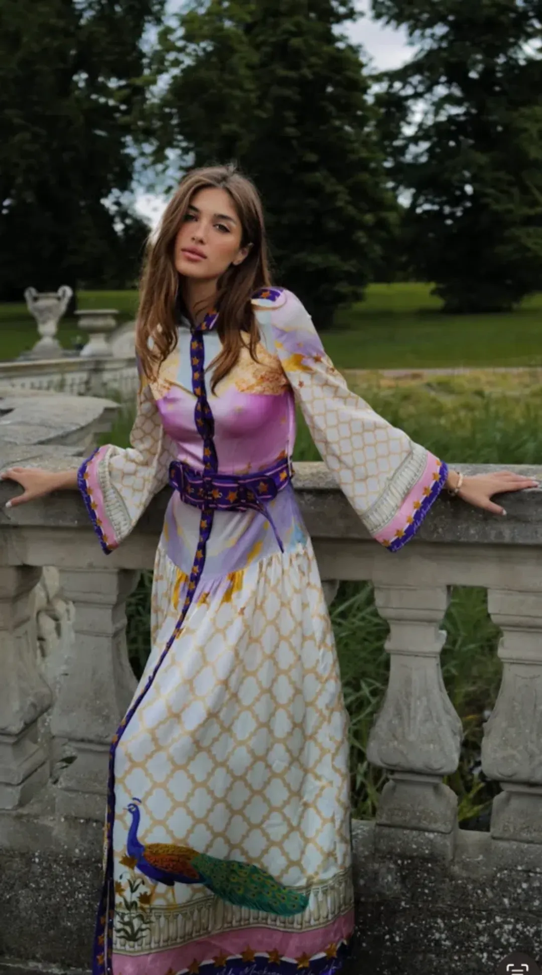 Mackenzie Mode Moonlight Silk Maxi Dress Print Size AU 16 for rent on The Volte - main image