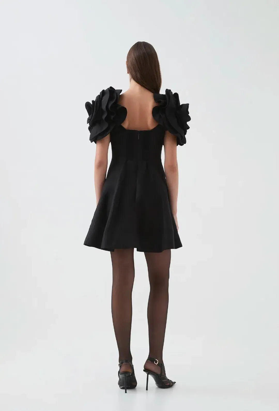 Aje Twyla Mini Dress in Black Size AU 8 for rent on The Volte - main image