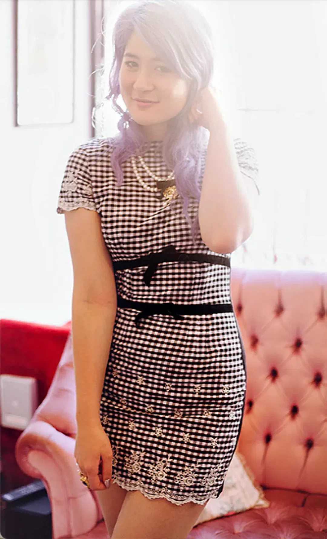 Wheels & Dollbaby Gingham Picnic Mini Dress Size M / AU 10 for rent on The Volte - main image