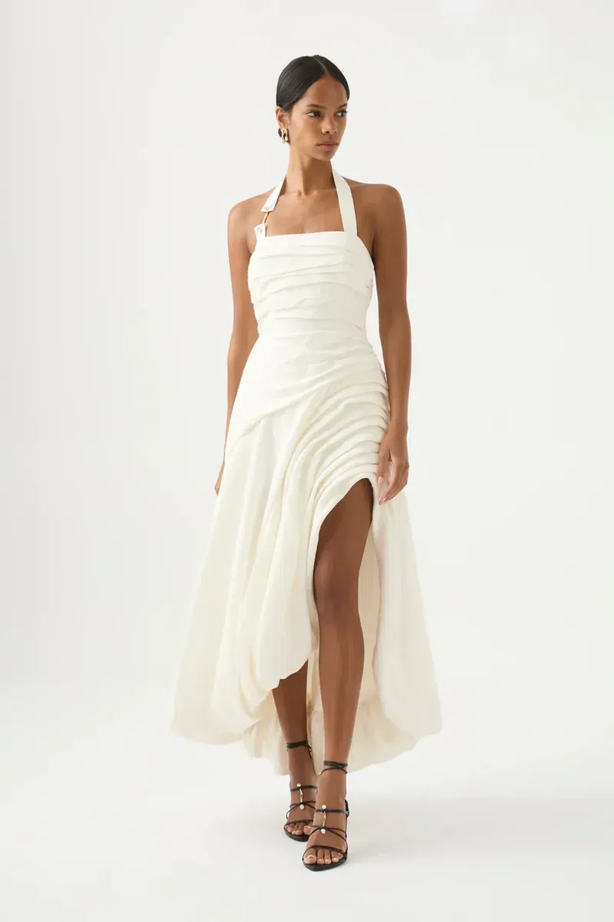 Aje Mika Draped Split Maxi Dress - Image 1
