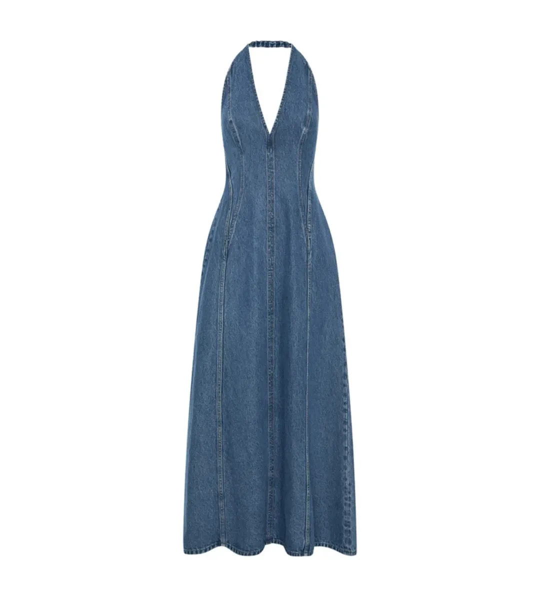 Camilla and Marc Cascadia Denim Dress in Classic Blue Size 6 for rent on The Volte - main image