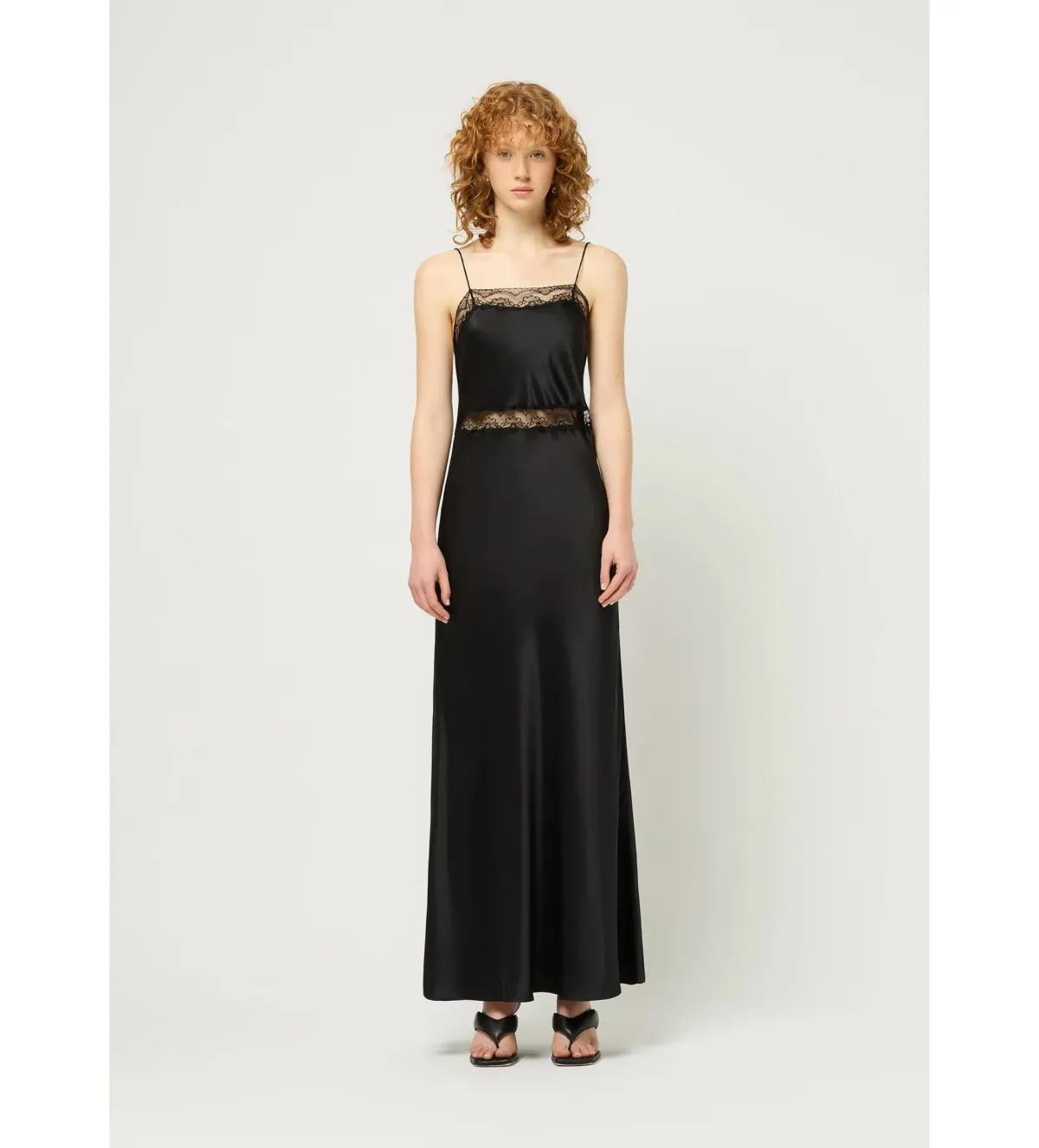 Maison Essentiele Lace Trimmed Maxi Dress in Black Size S / AU 8  - Image 1
