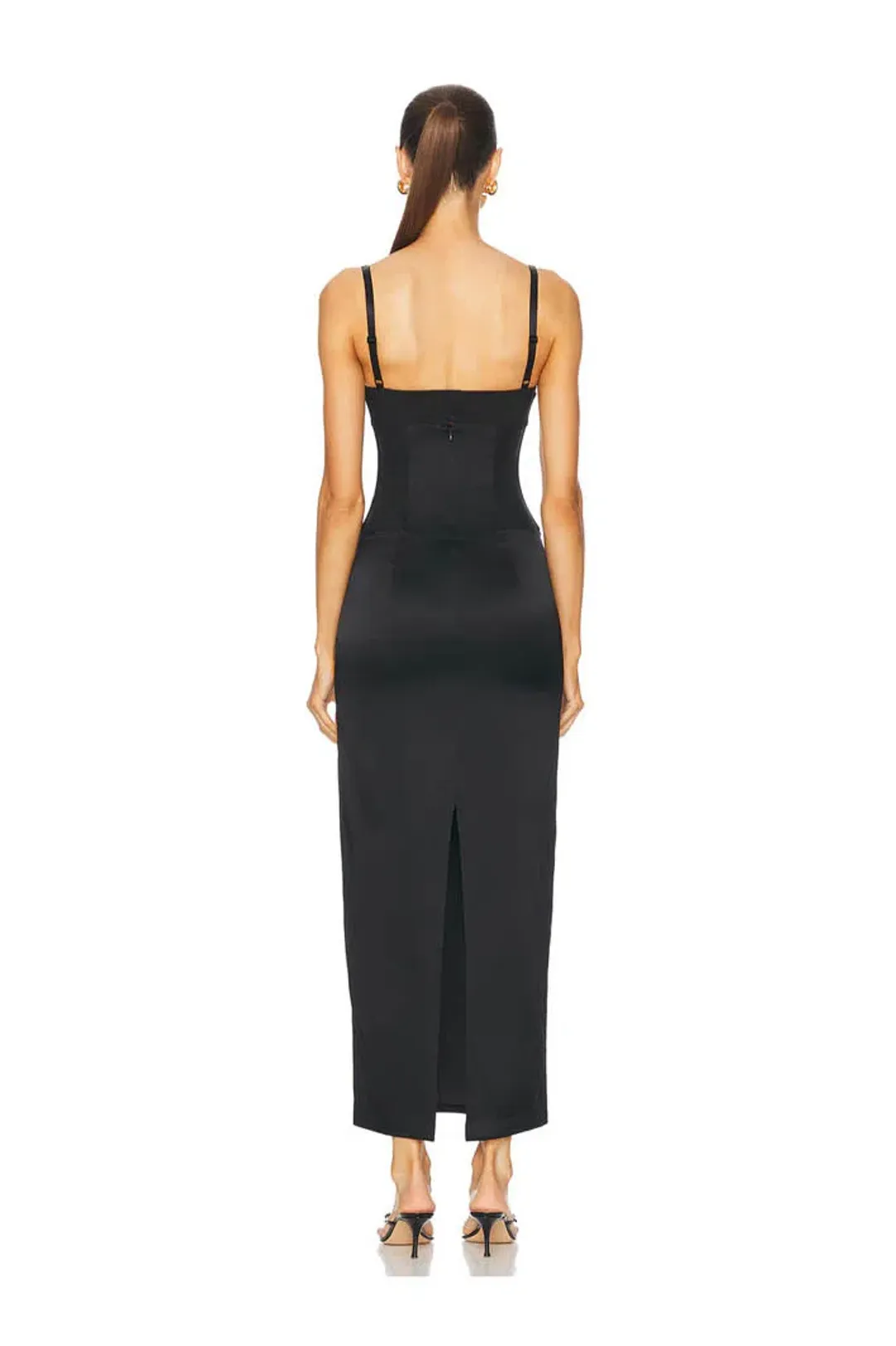 Sir the Label Sonora Evening Midi Dress Black Size 8 for rent on The Volte - main image