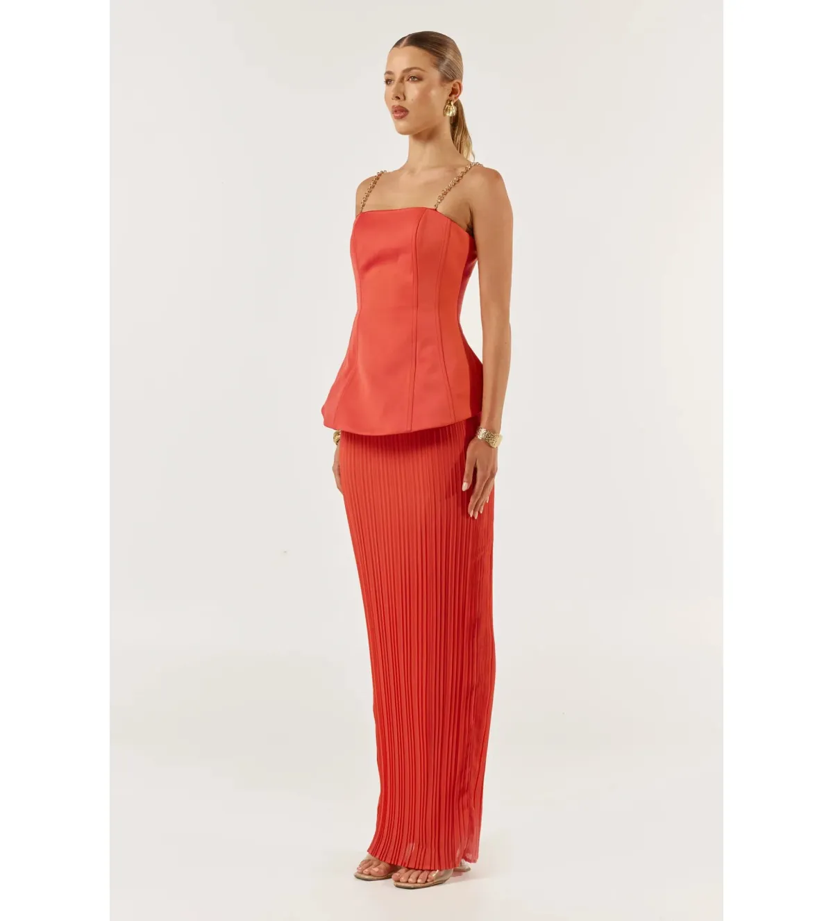She is OLLÁ Marcelle Maxi Dress Red Size XS/AU 6 - Image 3