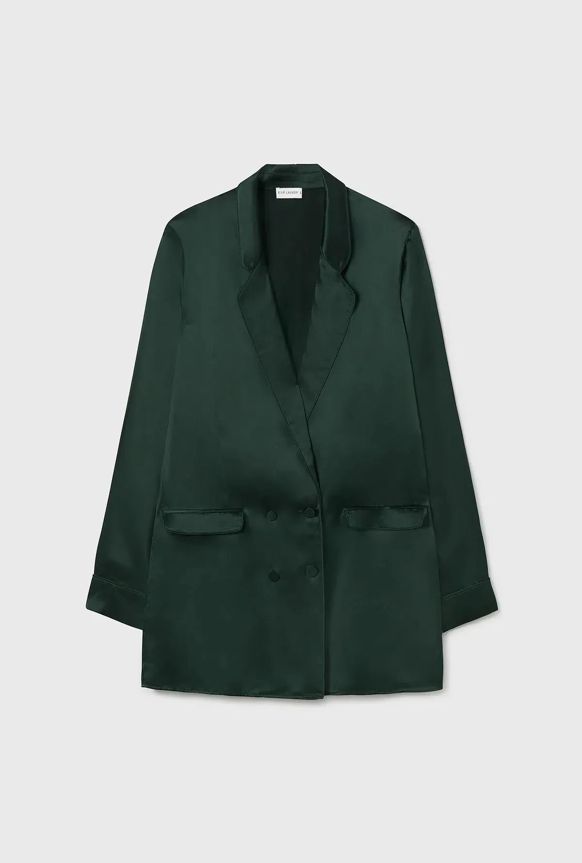 Silk Laundry Relaxed Blazer Scarab Green Size AU 8 - Image 3