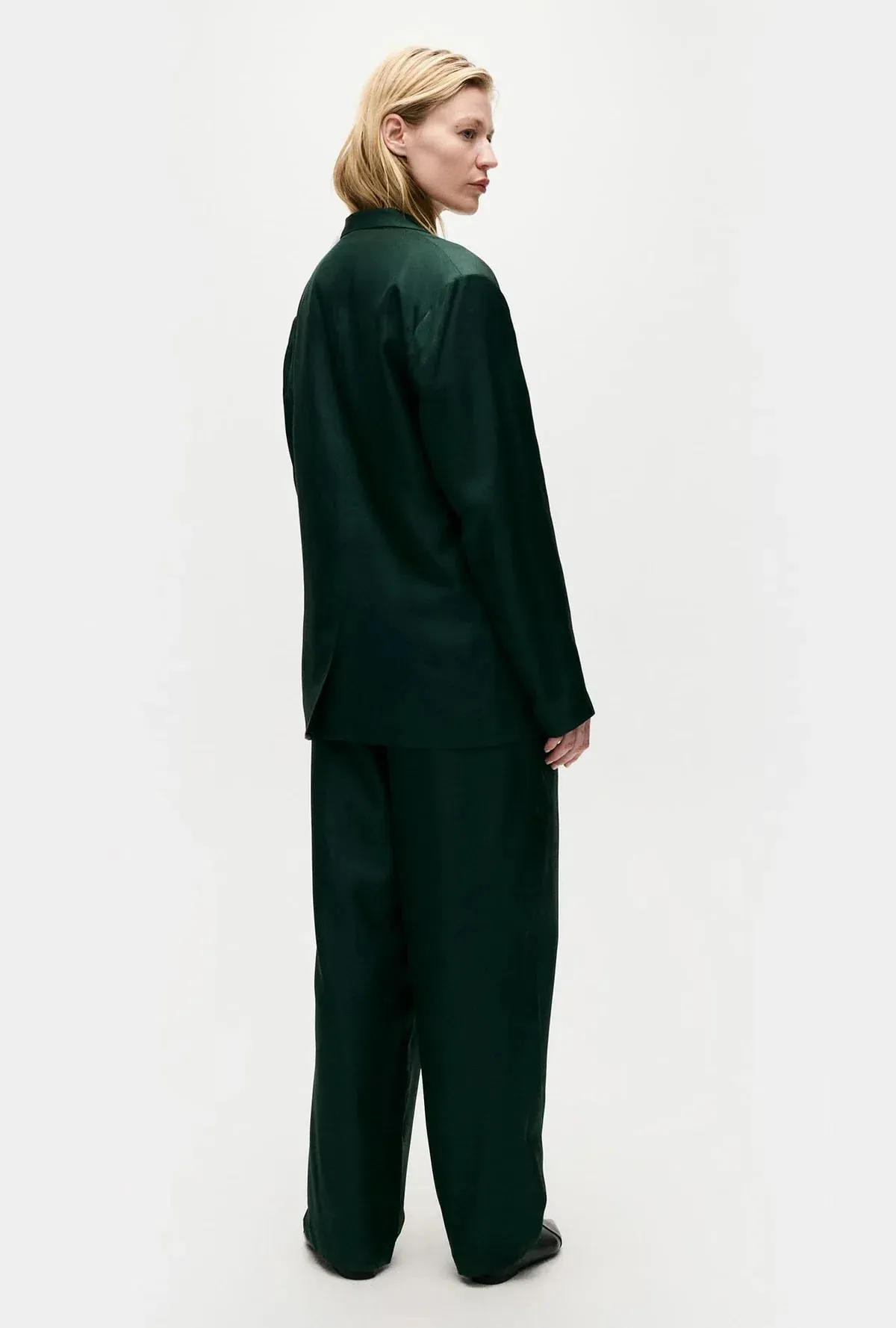 Silk Laundry Twill Miami Blazer Scarab Green Size 8/S - Image 5