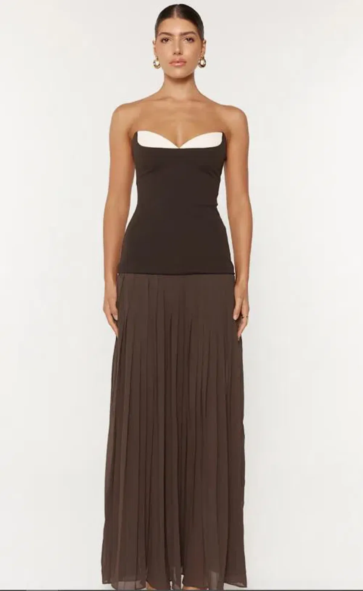 She Is Olla Nicolette Gown in Espresso Size AU 10 - Image 1
