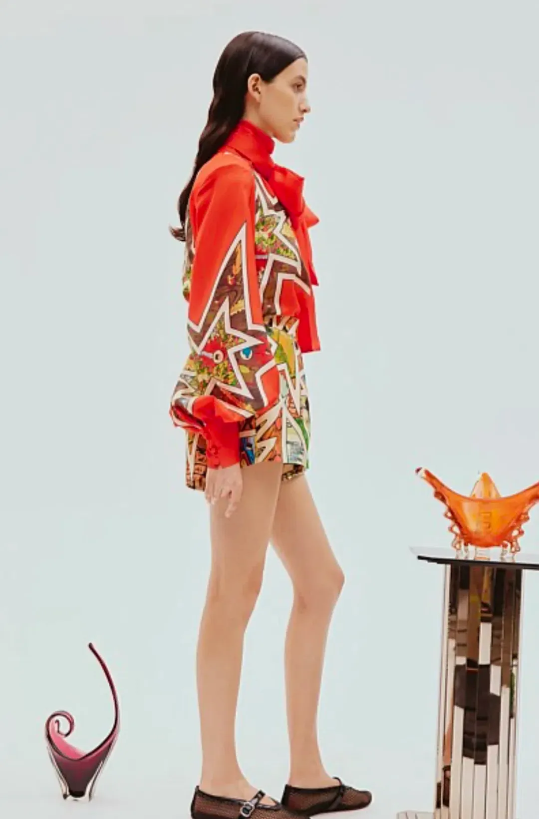 Alemais Ziggy Silk Shirt Size AU 8 for rent on The Volte - main image