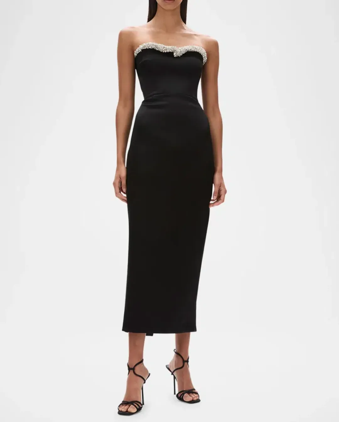 Rachel Gilbert Lorna Dress Gown Midi in Black Size 2 / Size AU 10  for rent on The Volte - main image