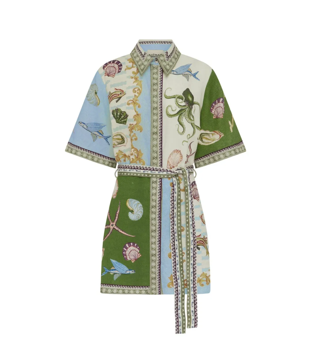 Alemais Bath House Mini Dress Multi Size 6 for rent on The Volte - main image